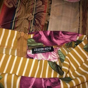 Fashionnova yellow floral cute set